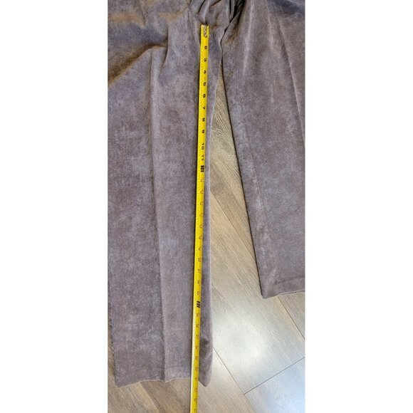 Larry Levine Gray Corduroy Straight Leg Dress Pants Womens 12 Career Business - Picture 6 of 7